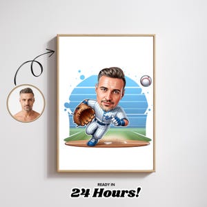 Disegno di un giocatore di football americano, disegno personalizzato di un giocatore di football americano, disegno di un giocatore di football americano, regalo sportivo