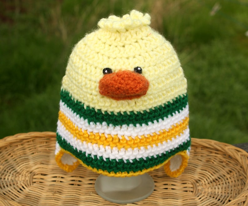 Duck Baby/Toddler Beanie with Earflaps image 2