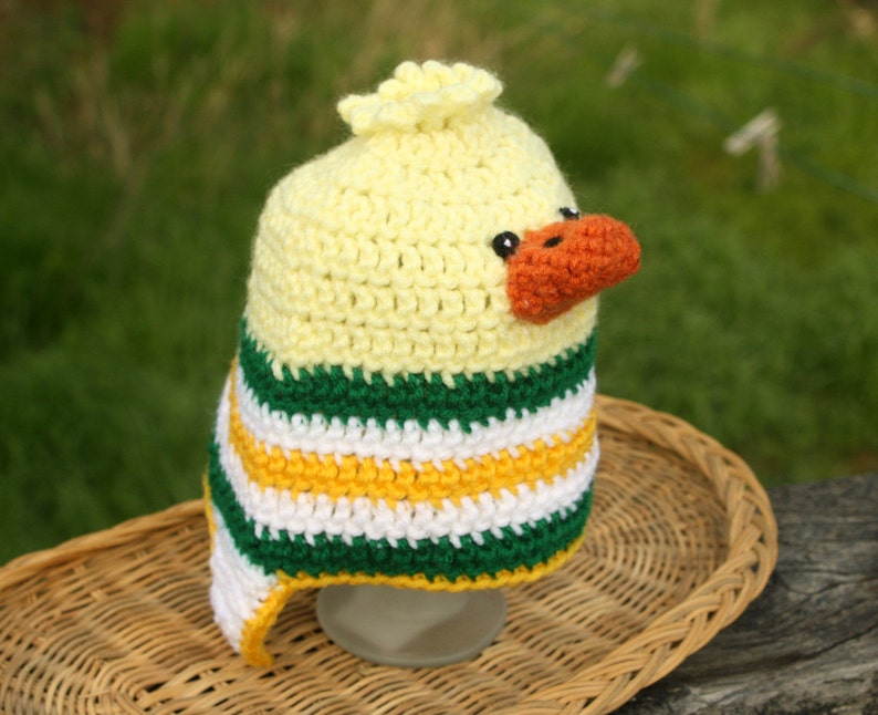 Duck Baby/Toddler Beanie with Earflaps image 3