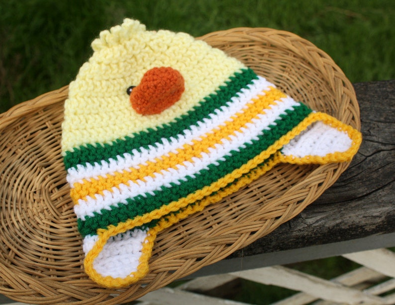 Duck Baby/Toddler Beanie with Earflaps image 5