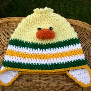 Duck Baby/Toddler Beanie with Earflaps image 4