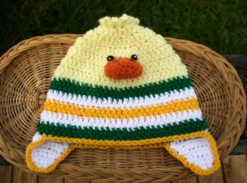 Duck Baby/Toddler Beanie with Earflaps image 4