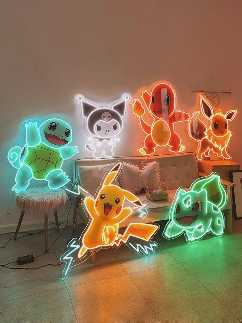 Pokemone neon sign - Etsy 日本