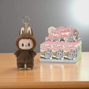 The Labubu Fuzzy Bunny The Monsters Schlüsselanhänger - Ein charmanter und einzigartiger Begleiter für Ihre Schlüssel oder Tasche