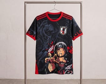 Itachi Uchiha Anime Soccer Jersey · Japanese Manga Football Shirt · Inspired Ninja Streetwear Kit · Anime Fan Gift Tee
