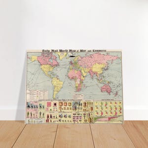 World War 2 Weltkarte - Premium Poster (Gerahmt und ungerahmt)