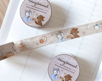 Afternoon Tea - Washi Tape | Creative Scrapbooking Tape | Creative Journaling | Journal Tape | Planner Tape | Forest Animal | Tea Party