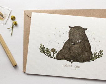 Thank You, Bear - Greeting Card | Thank You Card | Appreciation Card