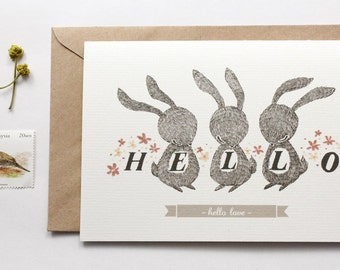 50% OFF - Hello Love - Greeting Card