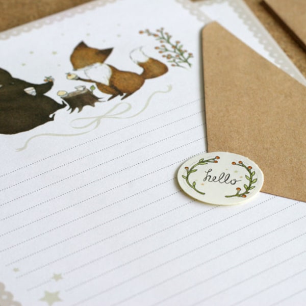 A5 Woodland Letter Writing Set - Best Friends Forever and Ever | Stationery Set | Letter Paper | Letter Kit | Writing Supplies