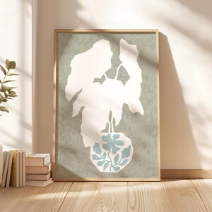 Minimalista • Impresión de arte floral • Arte floral de pared • Impresión de arte bohemio • Botánico • Pintura moderna • Póster de jarrón de flores de moda • Diseño escandinavo