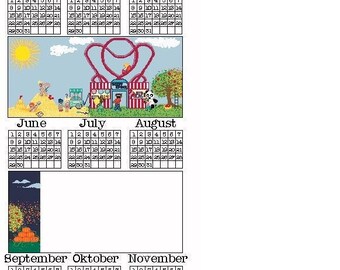 Inktober Secret Stitch along calendar cross stitch
