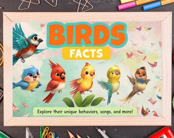 Bird Facts Slides for Kids: 10 Colorful Educational Slides (PDF Download