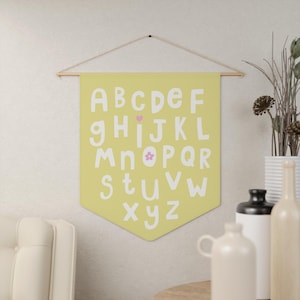 Bannière alphabet : décoration de chambre d&#39;enfant, suspension murale ABC