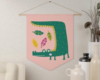 Crocodile Pennant: Funny Animal Kids Room Decor
