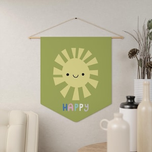Sunshine Pennant Wall Hanging, Flag Banner, Nursery Decor, Kids Room Decor, Wall Art, Home Decoration