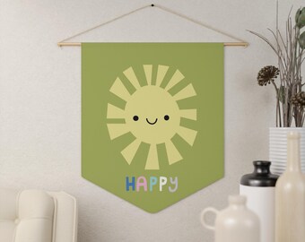 Sunshine Pennant Wall Hanging: Cheerful Nursery Decor