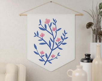 Floral Pennant Wall Hanging: Boho Home Decor