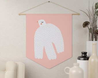 Dove Pennant Wall Hanging: Baby Girl Nursery Decor