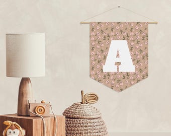 Personalised Letter Print, Custom Bannner, Wall Hanging for Children’s Room
