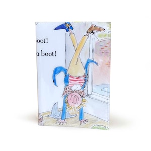 CAPA DE PASSAPORTE | Mister Magnolia - Página do livro Quentin Blake embalada em PVC, Carteira de Viagem Nostalgia, presente para professores, ilustração infantil