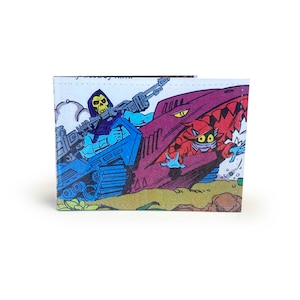 PORTA CARTE OYSTER / Skeletor Masters of the Universe Pagina del libro vintage anni '80 in pvc - MerMan, Bus, Rail, Metro, ID, regalo