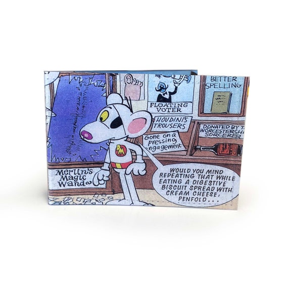 OYSTER CARD HOLDER Danger Mouse Vintage 80s Book Page in Pvc 