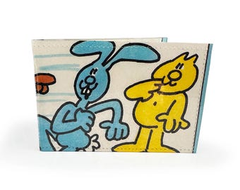 TARJETA OYSTER / Página de libro de los 80 del Gato de Henry en PVC - billete de metro, tren, metro, autobús, billetera de viaje, nostalgia de los 80
