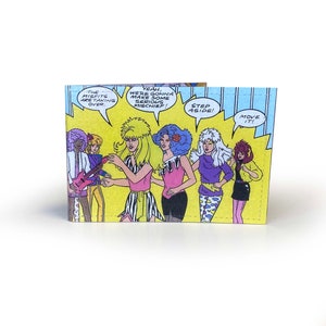 TARJETA / Página de libro vintage de los 80 encapsulada en PVC - The Misfits, Jem and the Holograms Metro, Rail, Bus, Oyster, Cartera de viaje