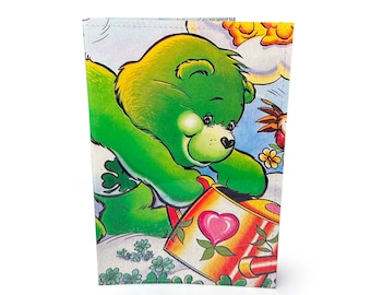 PASSPORT COVER | Upcycled bears that care Comic Book Page in PVC - 80s Cartoon Travel Wallet, Retro Passport Holder, nostalgia gift,