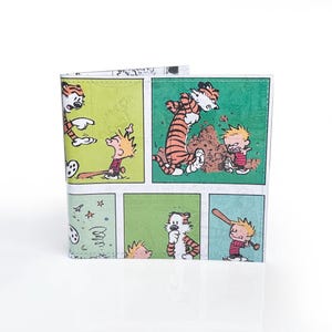COMIC GELDBÖRSE | Upcycled Vintage Comic Buch Seite in PVC - Amerikanischer Junge mit Tiger, Retro Portemonnaie, Slim Portemonnaie, Nostalgie, Geschenk