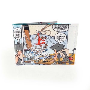 TARJETA OYSTER / Cómic reciclado de PVC "Soy la Comadreja" - Cartera de viaje, tarjetero, nostalgia de los 90, dibujos animados, niños de los 90