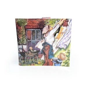 GELDBÖRSE | Upcycled Vintage Buchseite in PVC - Hund, Illustration für Kinder, Kindheitsklassiker, Nostalgie, Geschenk für Buchliebhaber