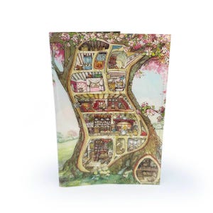 PASSHÜLLE | Upcycled Vintage Buchseite in PVC - Mäuse, Brombeerhecke, Kinderbuch, Nostalgie Geschenk,