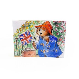 PORTA CARTA OYSTER / Pagina del libro vintage dell'orso Paddington riciclata in PVC - Metro, Railcard, Biglietto dell'autobus, Portafoglio da viaggio