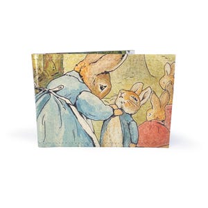 REISE KARTENHALTER |  Vintage Peter Rabbit Upcycled Buchseite in PVC - Oyster, Metro, Bahn, Bus, Reisebrieftasche, Beatrix Potter