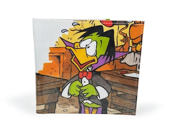 CARTERA / Conde Patula Vintage 90s Cómic Reciclado en PVC - Cartera de Dibujos Animados, Cartera Retro