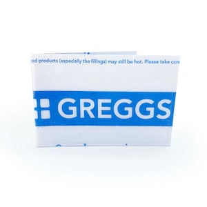 PORTE-CARTES POUBELLE | Portefeuille recyclé en rouleau de saucisses, recyclé, collation britannique, cadeau pour papa greg, cadeau pour garçons, porte-cartes de voyage