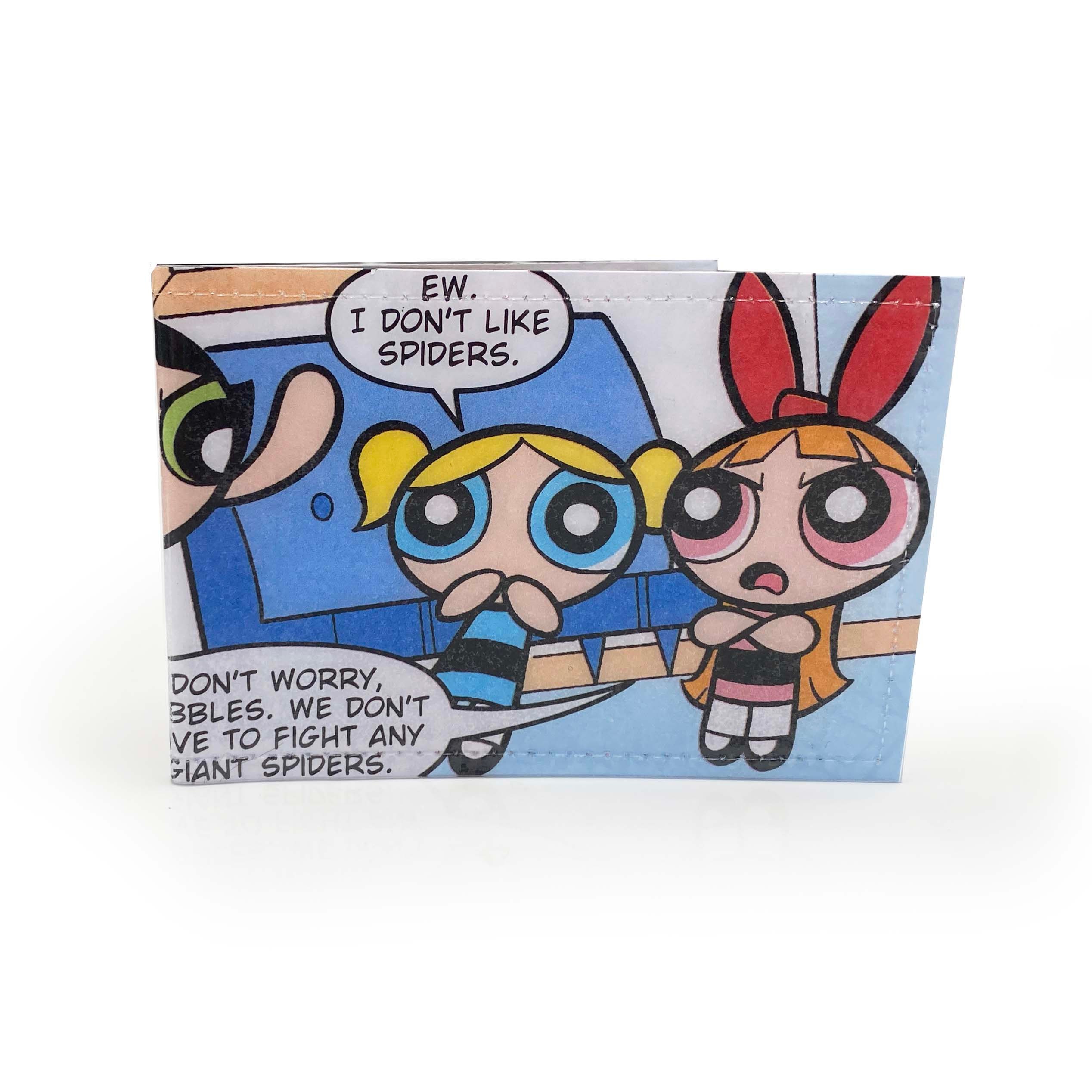 CARDHOLDER Upcycled Power Girls Comic Book Page in PVC 90s 