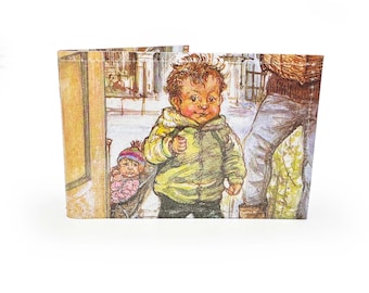 TRAVEL CARD WALLET | Upcycled Vintage Alfie book page in pvc - Oyster, Metro, Rail, Bus, Travel Wallet, Hughes, childhood classic