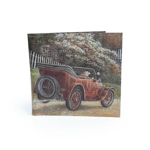GELDBÖRSE | Recycelte Vintage-Buchseiten in PVC - Wind in den Weiden, Kinderillustrationen, Nostalgie, Krötenmaulwurf Dachs, Auto