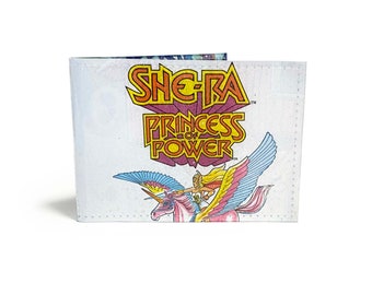 TRAVEL CARD HOLDER | Vintage She-Ra Princess of Power 80s book page in pvc - oyster, metro, rail, bus ticket wallet