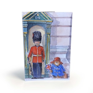 PASSHÜLLE | Vintage Paddington Bear Buchseite aus PVC - Buckingham Palace, London, Passhülle, Reisebrieftasche, Nostalgie