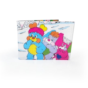TARJETA OYSTER / Página de cómic Popples vintage reciclada de los años 80 en PVC - Cartera retro, abono de viaje, metro, tren, autobús