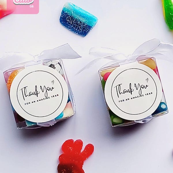 Personalised Sweet Box - Favour Box, Thank You Gift, Birthday, Sweet Cube, Vegan Sweets, Halal Sweets, Graduation