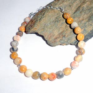 Crazy Lace Agate Sterling Silver Bracelet earthegy #2257
