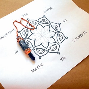 Lotus Flower Pendulum Chart - Digitale download PDF-formaat Earthegy