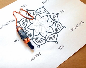 Lotus Flower Pendulum Chart - Digital Download PDF Format earthegy