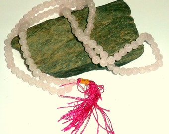 Rose Quartz Japa Mala Prayer Beads earthegy #631