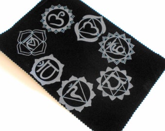 Seven Chakras Crystal Grid Cloth Divination Mat earthegy  #2138